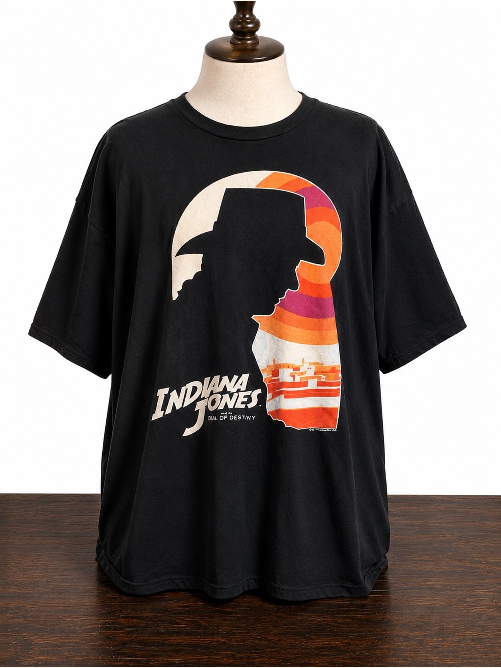 Indiana Jones Dial of Destiny Graphic Tee Black 4XL Disney Movie Shirt